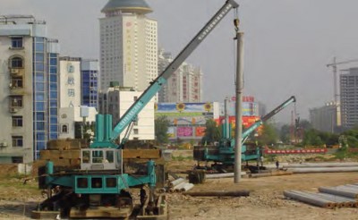 Obra de construcción en Wuhan